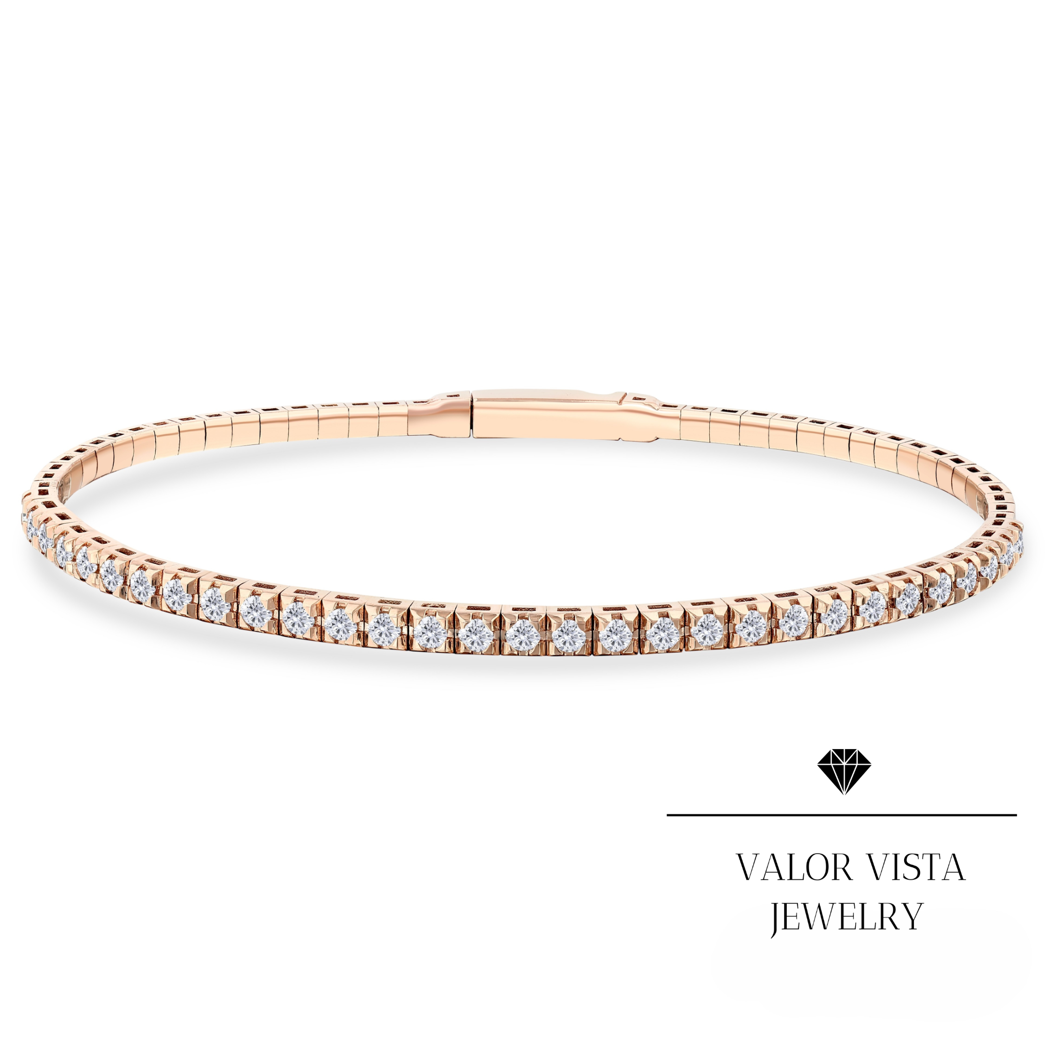 1.00 ct. Diamond Flexible Bracelet 14k Gold