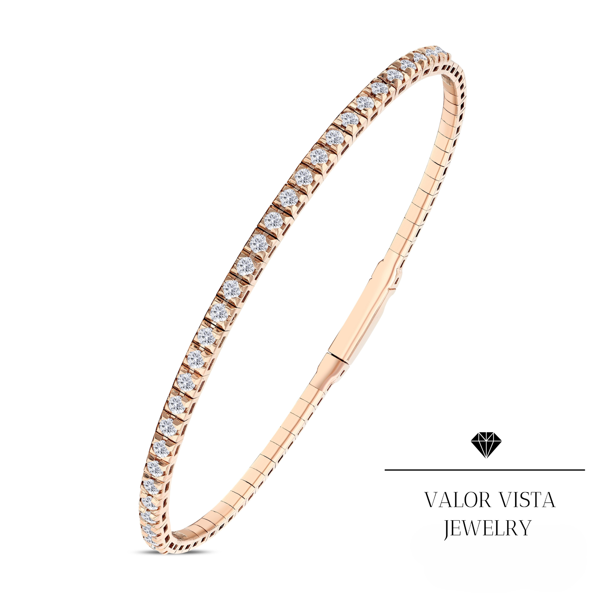 1.00 ct. Diamond Flexible Bracelet 14k Gold