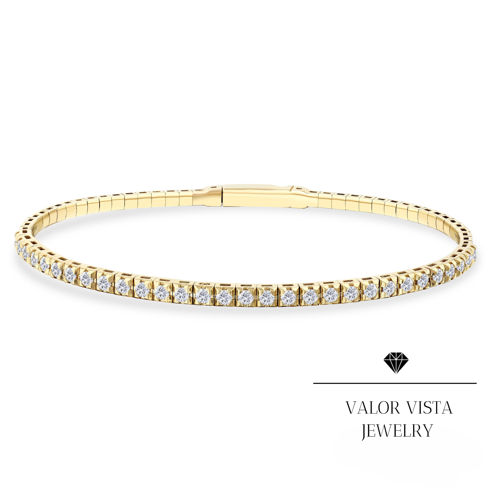 1.00 ct. Diamond Flexible Bracelet 14k Gold