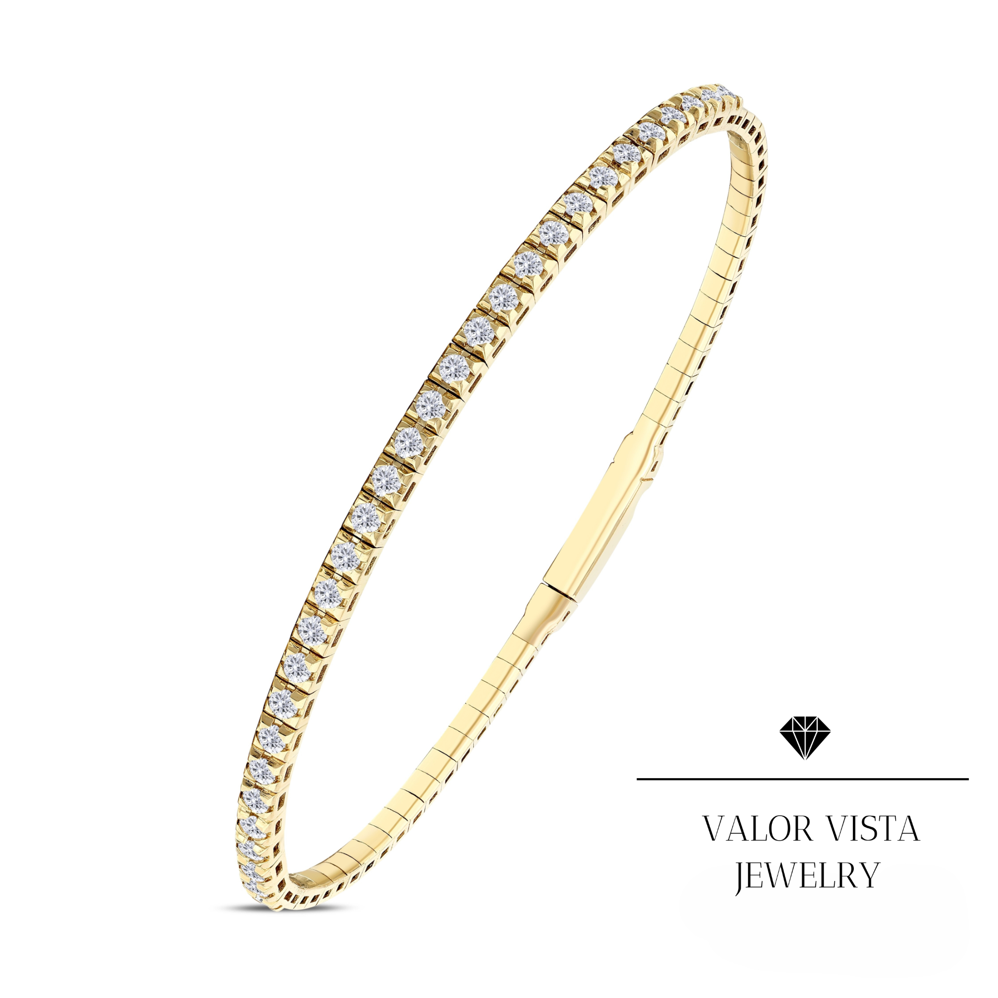 1.00 ct. Diamond Flexible Bracelet 14k Gold