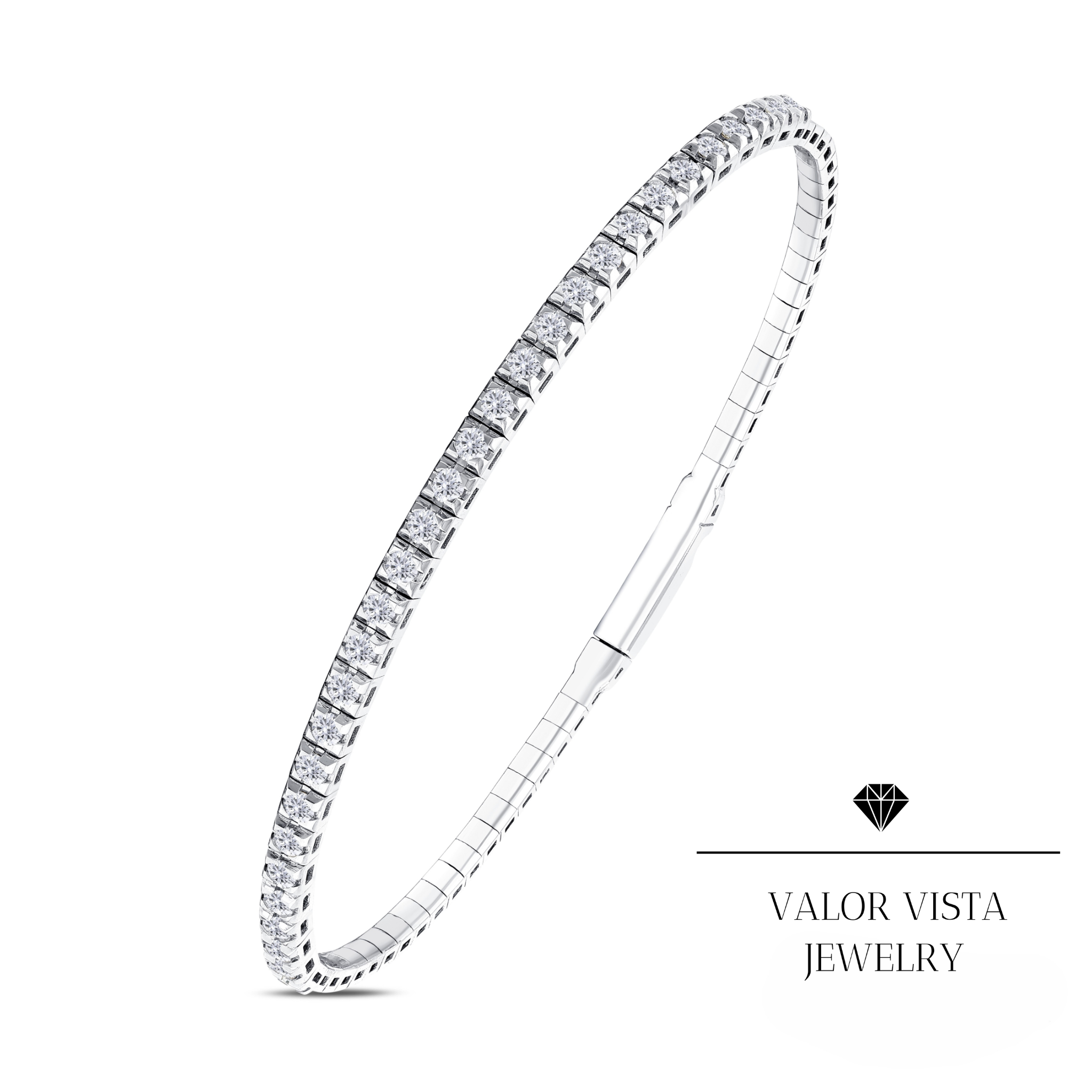 1.00 ct. Diamond Flexible Bracelet 14k Gold