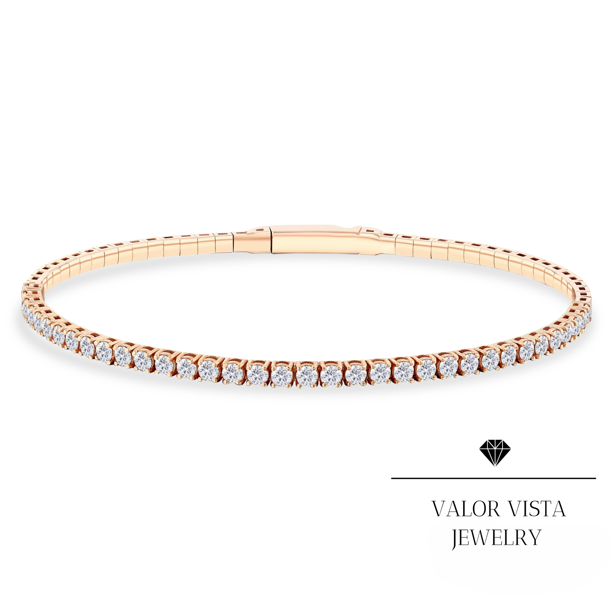 1.00 ct. Diamond Flexible Bracelet 14k Gold