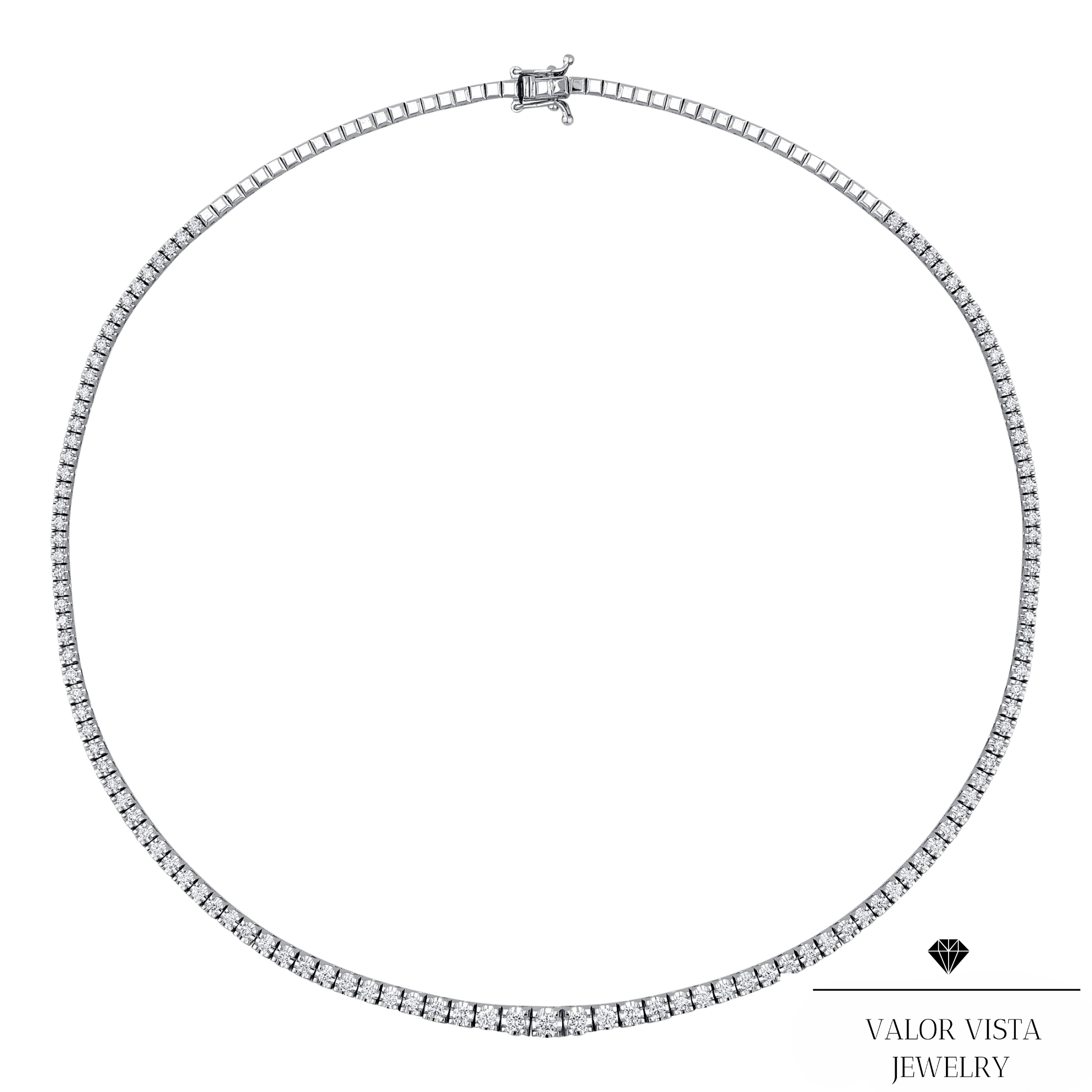 2.60 ct. Diamond Tennis Necklace 14k