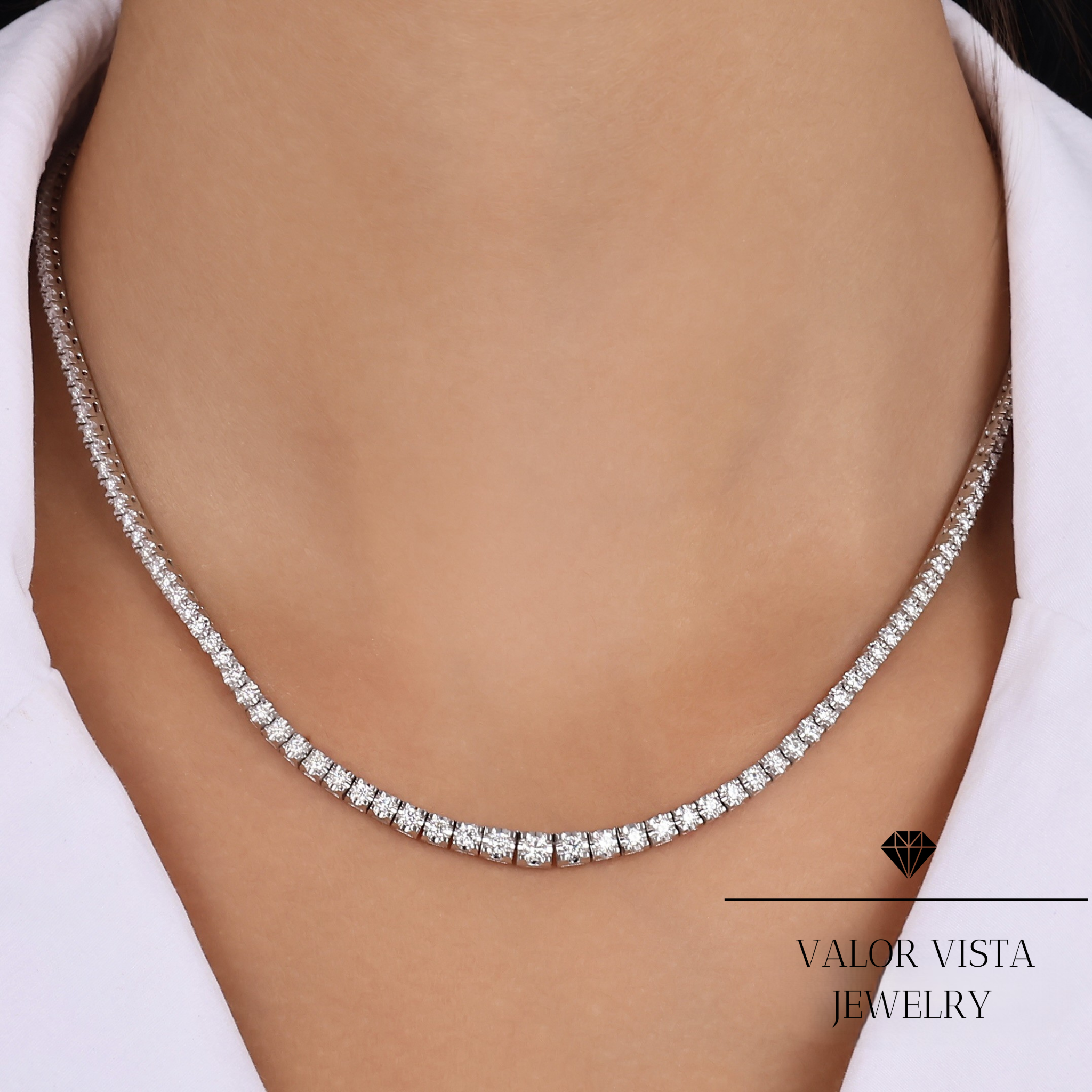 2.60 ct. Diamond Tennis Necklace 14k